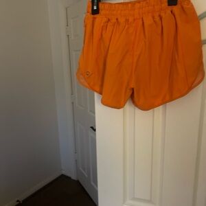 lululemon athletica Bright Orange Athletic Shorts